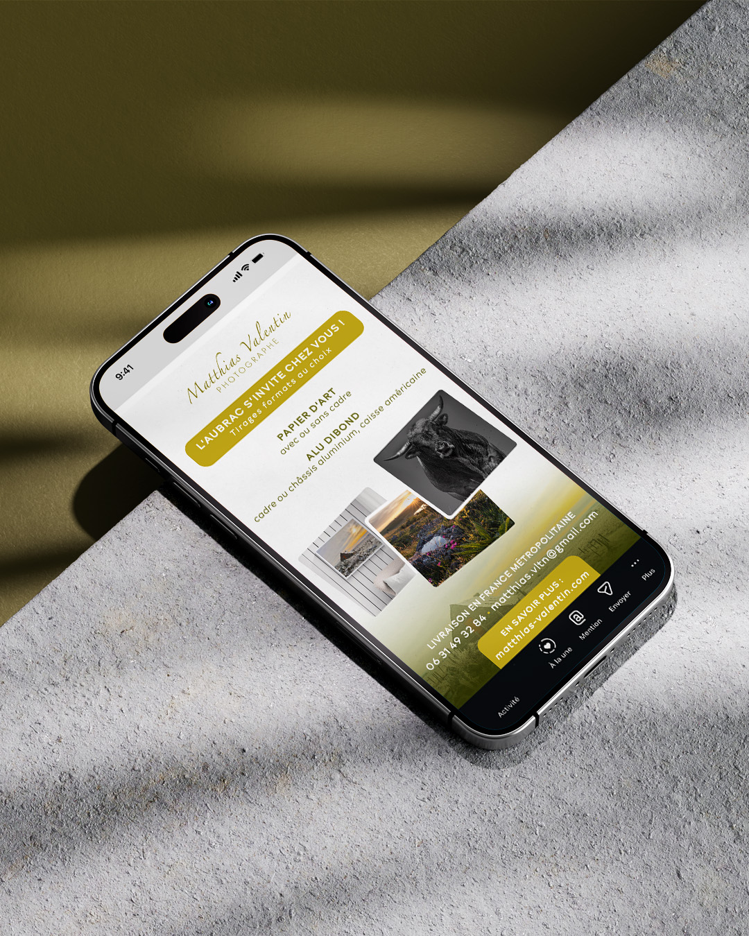 Création graphique flyer Matthias Valentin Lozère