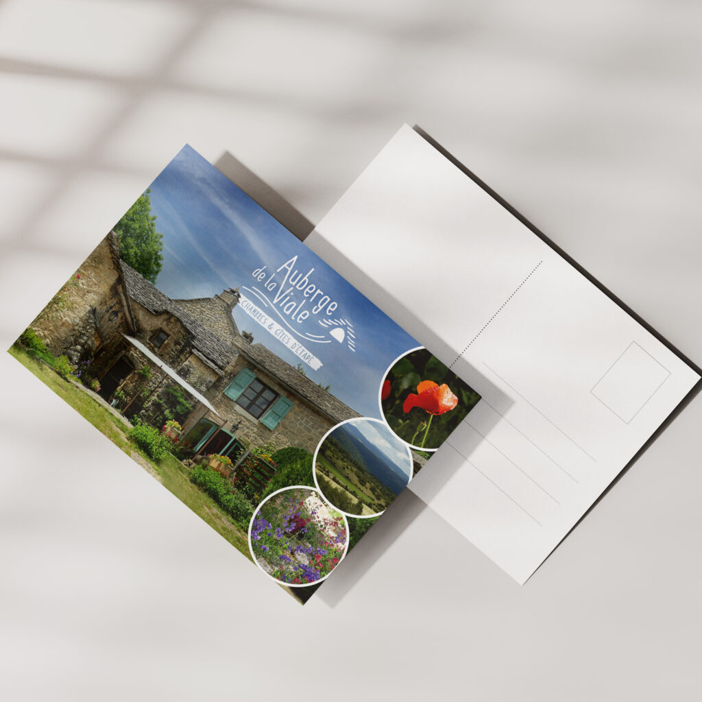 Impression carte postale Auberge de la Viale Lozère